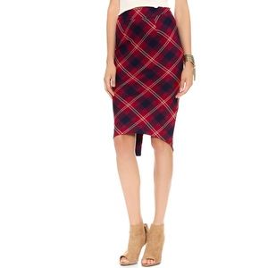FREE PEOPLE PLAID PENCIL SKIRT 6 MEDIUM NWT
